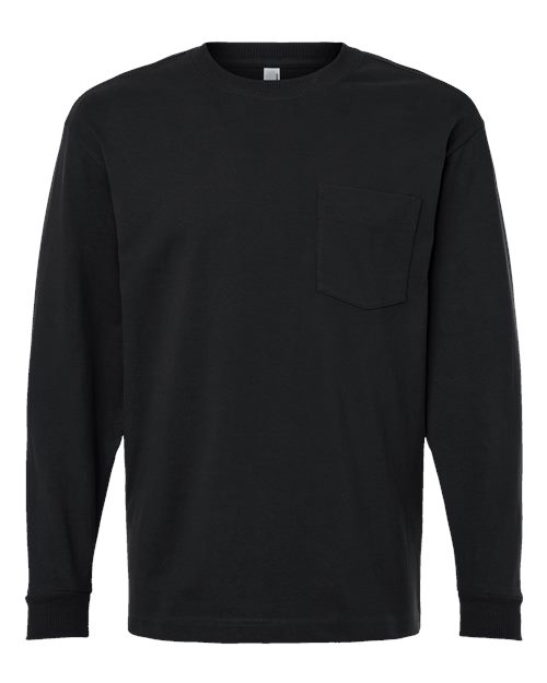 American Apparel 9410 Unisex Super Heavyweight Long Sleeve Pocket Tee