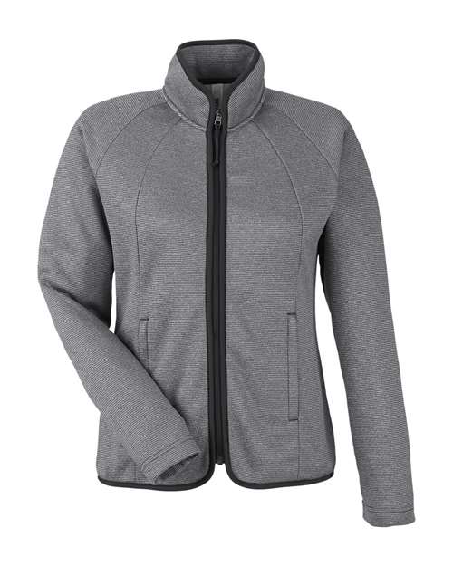CORE365 CE72W Women's Venture Heathered Stripe Full-Zip Jacket