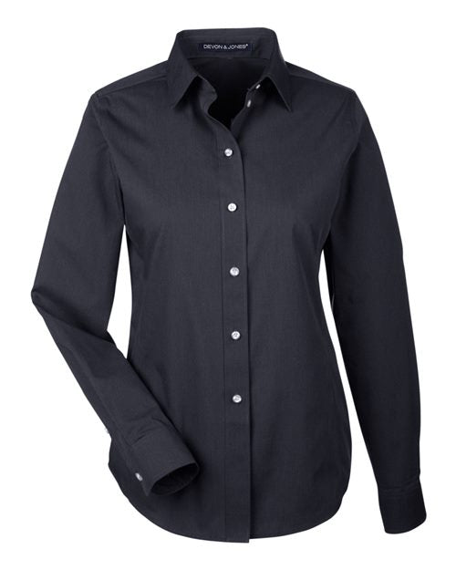 Devon & Jones DG534W Women's Crown Collection® Striped Woven Dress Shirt