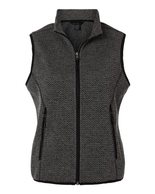 North End NE731W Women's Jasper Jacquard Fleece Vest
