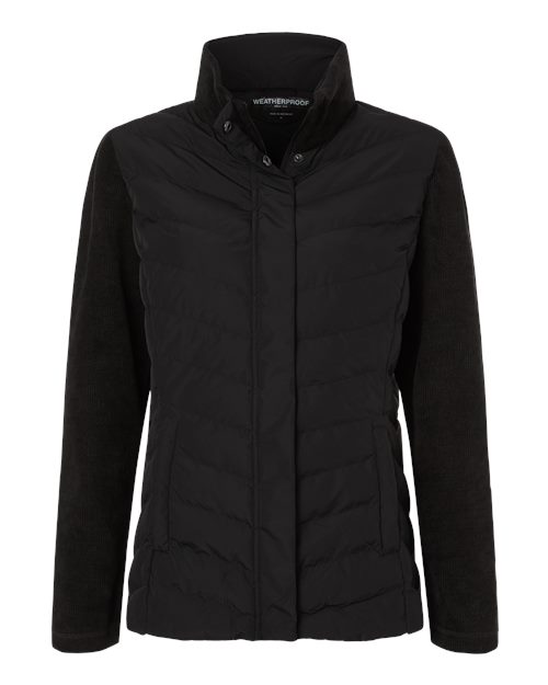 Weatherproof W26719 Women's Mixed Media Chevron Jacket
