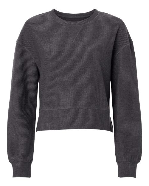 Boxercraft BW5102 Women's Rib Knit Corded Boxy Crewneck Sweatshirt