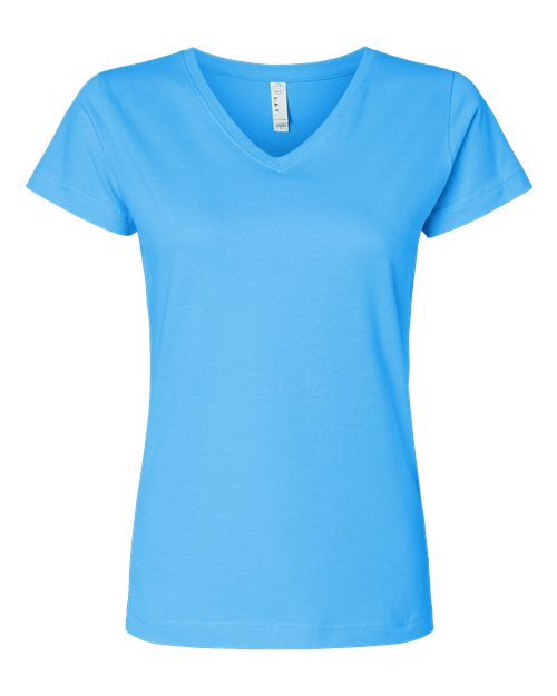 LAT 3507 Women's Fine Jersey V-Neck Tee
