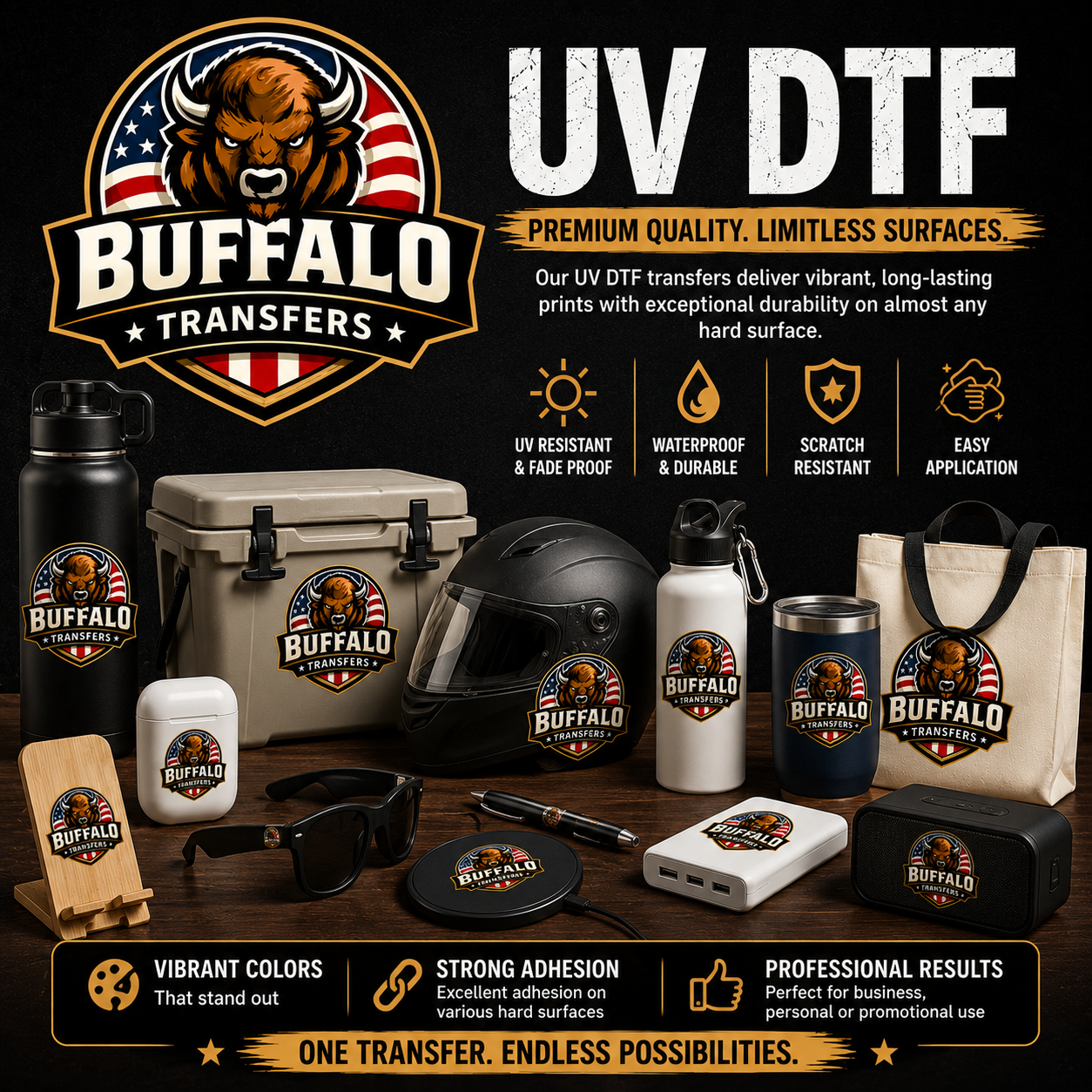 UV DTF Transfers by Size
