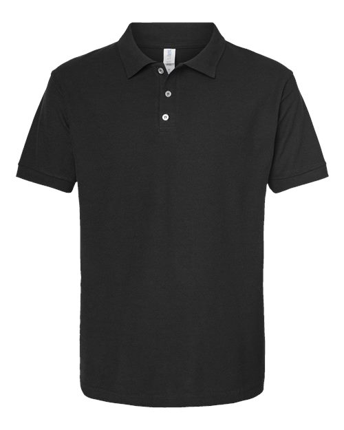 Tultex 400 Men's 50/50 Sport Pique Polo - Black