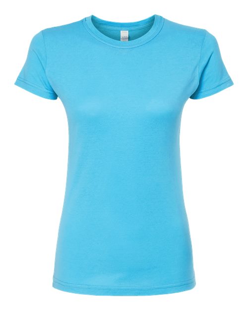 Tultex 213 Women's Fine Jersey Slim Fit T-Shirt - Aqua