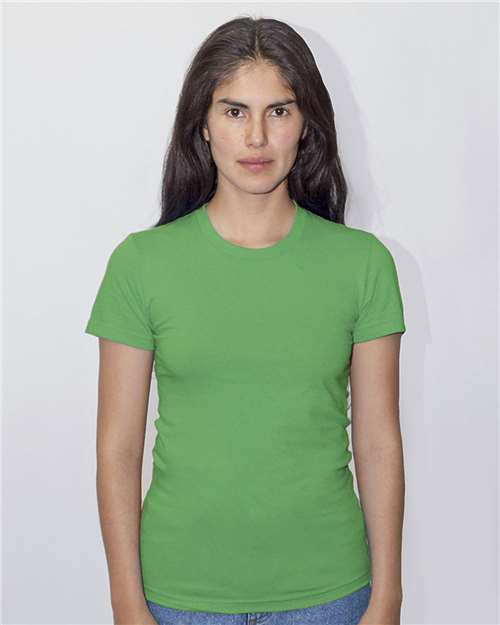 Los Angeles Apparel 21002 Women's USA-Made Fine Jersey T-Shirt - Grass Green