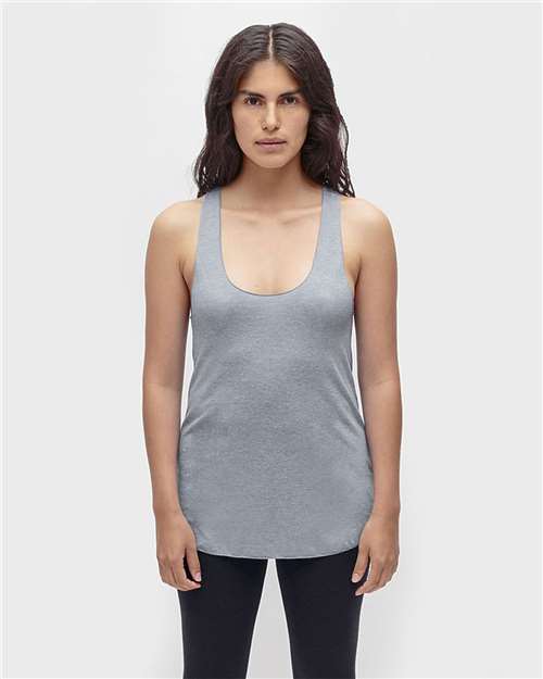 Los Angeles Apparel TR3008 Women's USA-Made Triblend Racerback Tank Top - Athletic Grey
