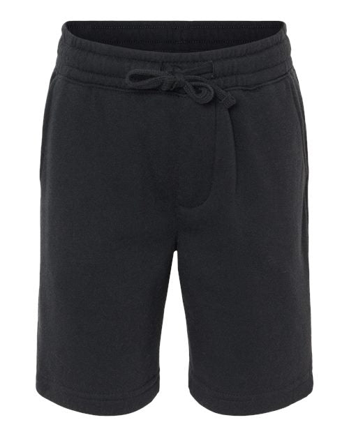 Independent Trading Co. PRM16SRT Youth Lightweight Special Blend Fleece Shorts - Black