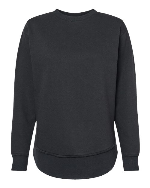 LAT 3525 Women's Weekend Crewneck Sweatshirt - Black