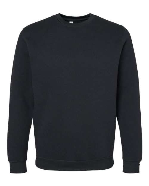 LAT 6925 Unisex Elevated Fleece Crewneck Sweatshirt - Black