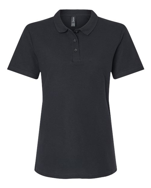 Gildan 64800L Women's Softstyle® Pique Polo - Black