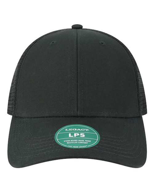 LEGACY LPS Lo-Pro Snapback Trucker Cap - Black/ Black
