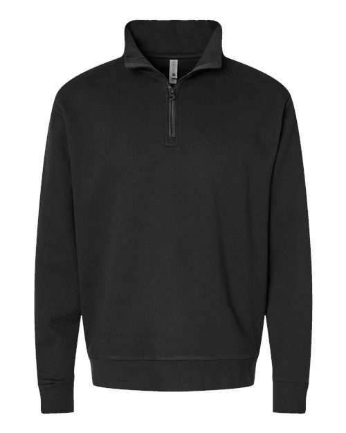 Next Level 9643 Unisex Fleece Quarter-Zip Pullover - Black