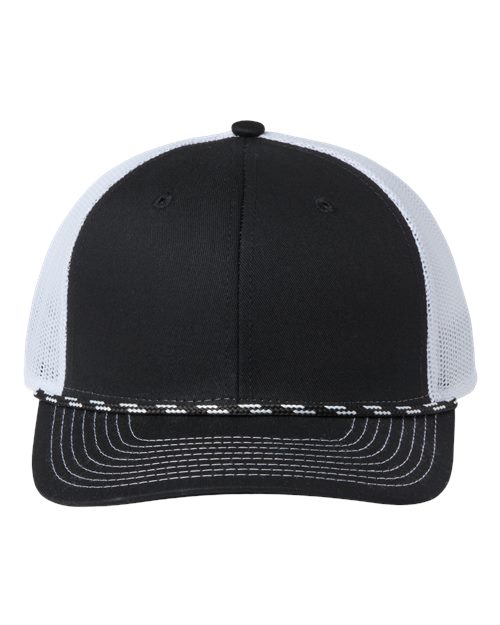 The Game GB452R Everyday Rope Trucker Cap - Black/ White