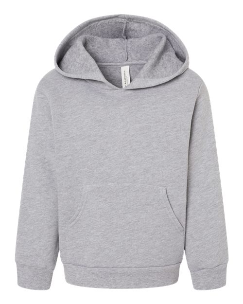BELLA + CANVAS 3719T Toddler Sponge Fleece Pullover Hoodie Sweatshirt - Athletic Heather