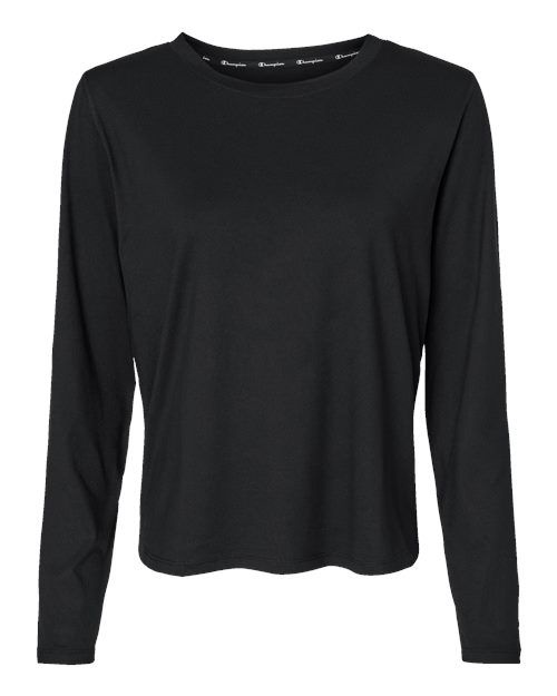 Champion CHP140 Women's Sport Soft Touch Long Sleeve T-Shirt - Black