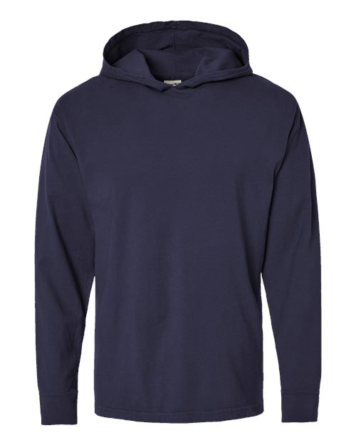 ComfortWash by Hanes GDH280 Unisex Garment-Dyed Jersey Hooded Long Sleeve T-Shirt - Anchor Slate