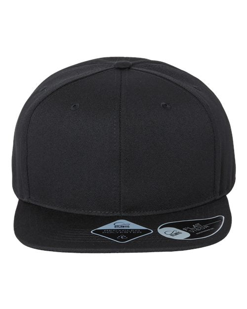 Atlantis Headwear JAMES Sustainable Flat Bill Cap - Black