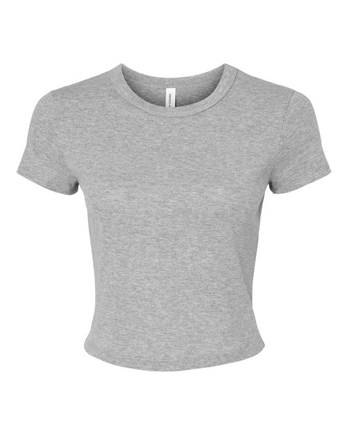 BELLA + CANVAS 1010 Women's Micro Rib Baby Tee - Athletic Heather