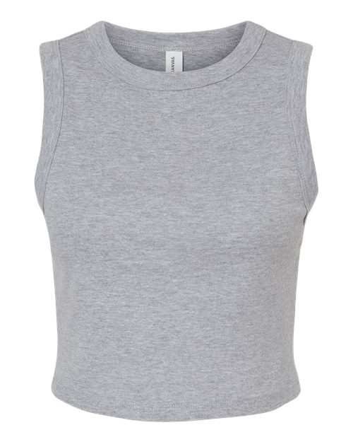 BELLA + CANVAS 1013 Women's Micro Rib Muscle Crop Tank - Athletic Heather