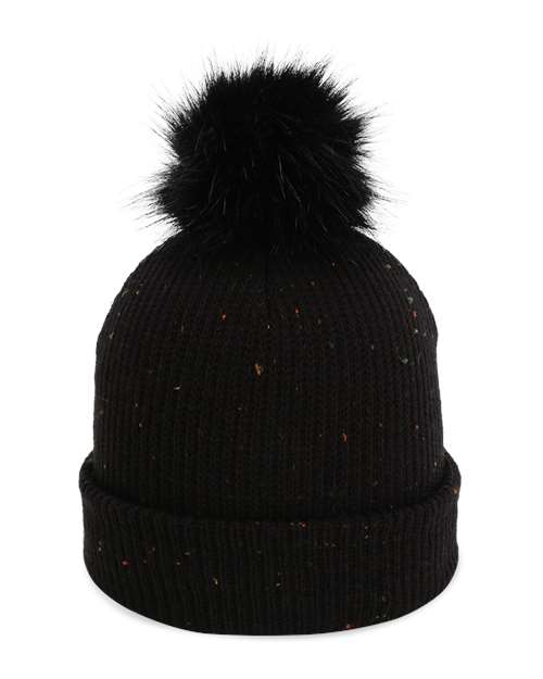 Imperial 6014 The Montage Pom Cuffed Beanie - Black