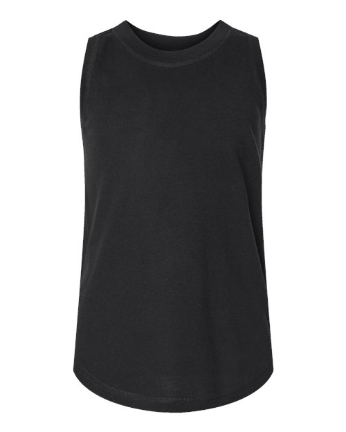 LAT 2692 Girls' Relaxed Fine Jersey Tank - Black