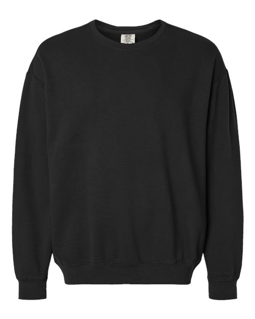 Comfort Colors 1466 Unisex Garment-Dyed Lightweight Crewneck Sweatshirt - Black