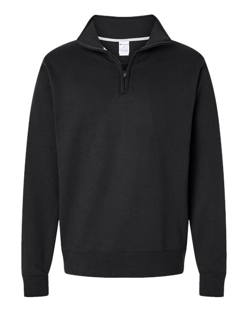 Champion S450 Unisex Powerblend® Quarter-Zip Pullover - Black