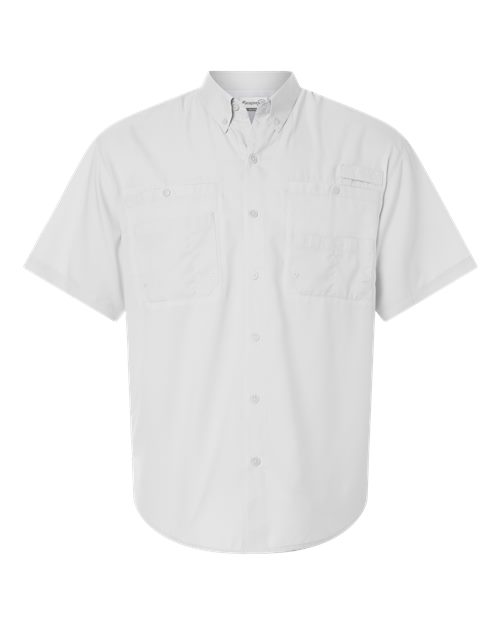 Paragon 700 Men's Hatteras Performance Short Sleeve Fishing Shirt - Aluminum
