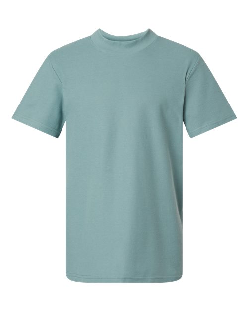 American Apparel 1PQ Unisex Pique Mock Neck Tee - Arctic