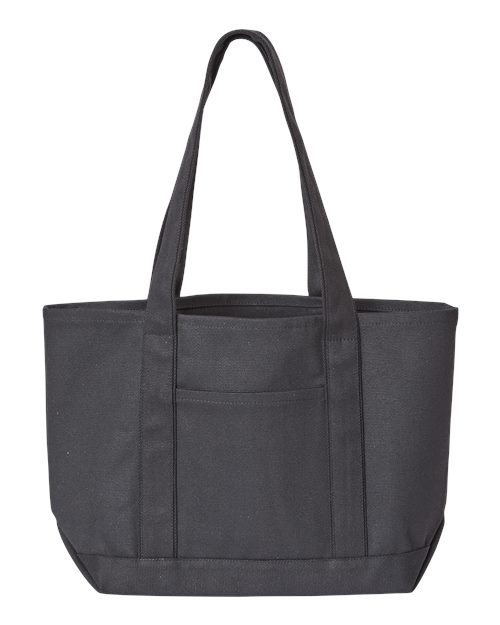 Liberty Bags 8871 Windward Large Cotton Canvas Classic Resort Tote - Black/ Black