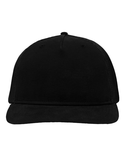Sportsman SP1550 Modern Five-Panel Trucker Fit Cap - Black/ Black