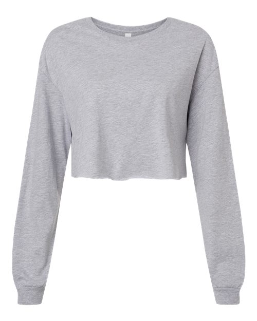 BELLA + CANVAS 6501 Women's FWD Fashion Crop Long Sleeve Tee - Athletic Heather