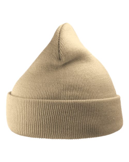 Atlantis Headwear WIND Sustainable 12" Knit Beanie - Beige