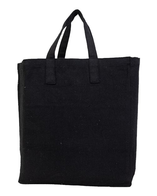 Q-Tees S900 Sustainable Grocery Tote Bag - Black