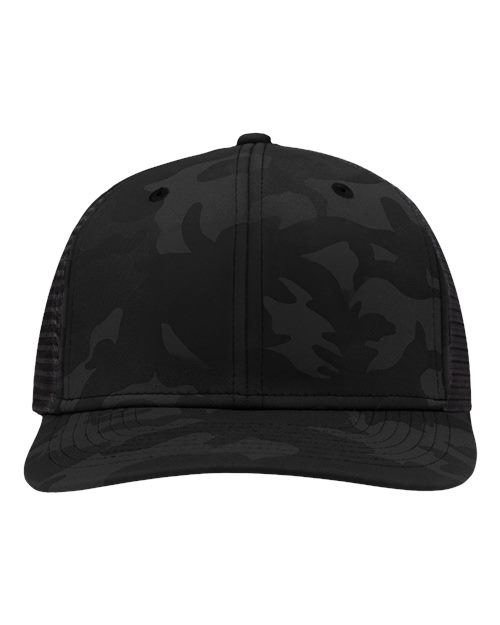 Sportsman SP1450 Traditional Lo-Pro Mesh Back Trucker Fit Cap - Black Camo/ Black