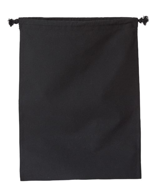 OAD OAD119R Double Cinch Recycled Canvas Shoe and Accessory Bag - Recycled Black