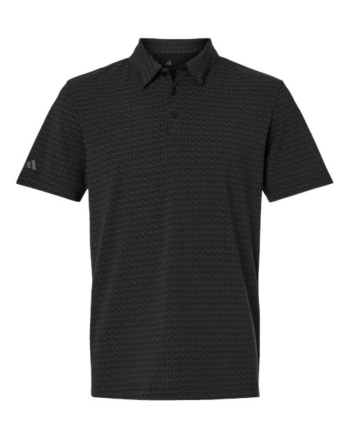 Adidas A702 Men's Blended Printed Polo - Black