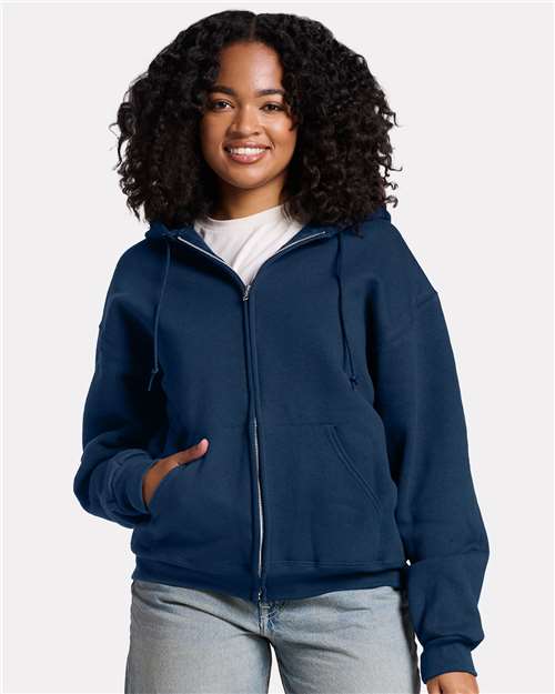 JERZEES Z12MR Unisex Rugged Full-Zip Hooded Sweatshirt