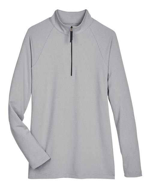 Devon & Jones DG480W Women's CrownLux Performance® Clubhouse Micro-Stripe Quarter-Zip Pullover