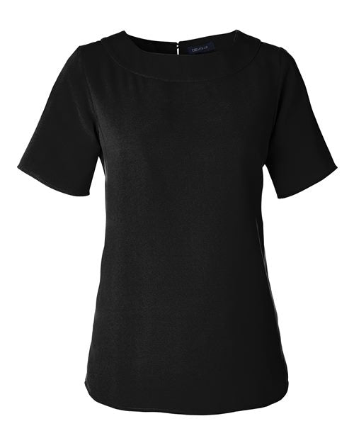 Devon & Jones DP613W Women's Perfect Fit™ Boat Neck Blouse - Black