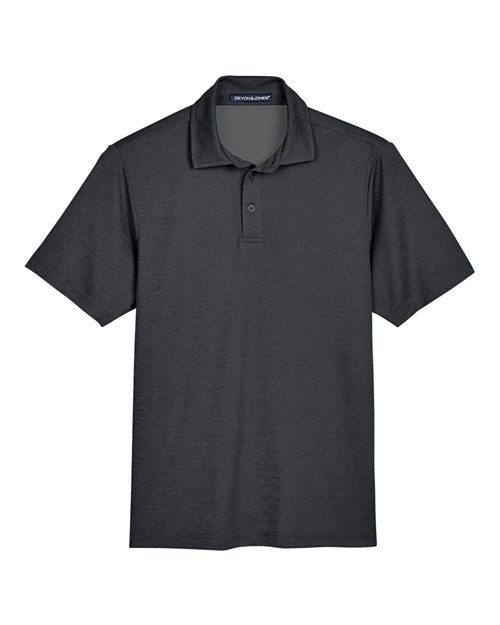 Devon & Jones DG22 Men's CrownLux Performance® Address Mélange Polo - Black Melange