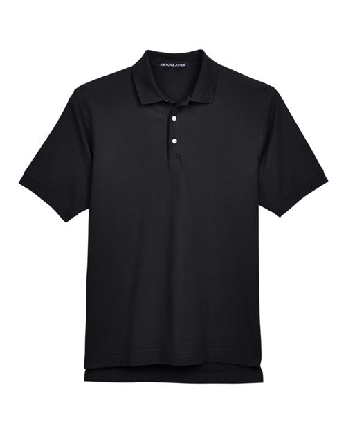 Devon & Jones D100 Men's Pima Piqué Polo - Black