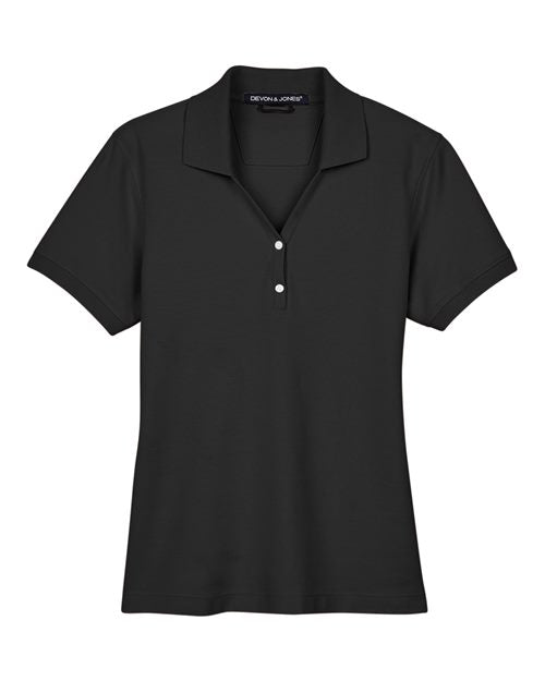 Devon & Jones D100W Women's Pima Piqué Polo - Black