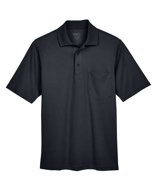 CORE365 88181P Men's Origin Performance Piqué Polo with Pocket - Black