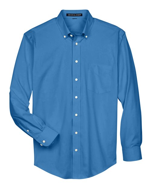 Devon & Jones D630 Men's Crown Collection® Oxford Woven Dress Shirt - French Blue
