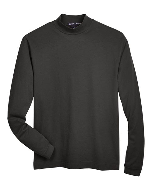 Devon & Jones D420 Unisex Sueded Jersey Mock Neck T-Shirt