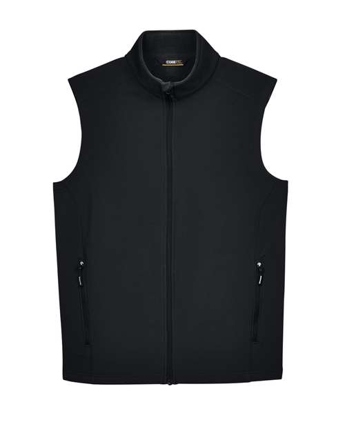 CORE365 CE701 Men's Cruise Two-Layer Fleece Bonded Soft Shell Vest - Black