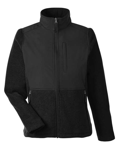 CORE365 CE890W Women's Journey Summit Hybrid Full-Zip - Black/ Black